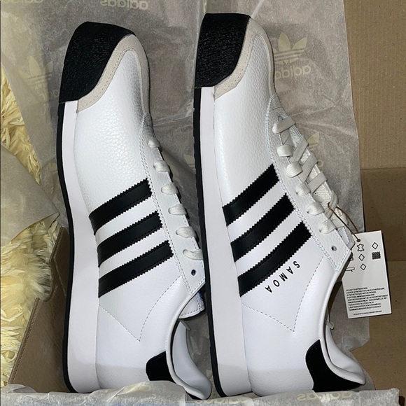 Adidas Original’s Samoa Men’s White and Black Sneakers Size 12 NWT - Picture 4 of 9